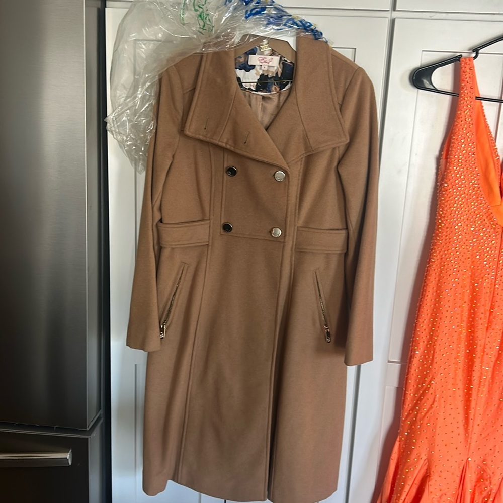 Tan trench coat